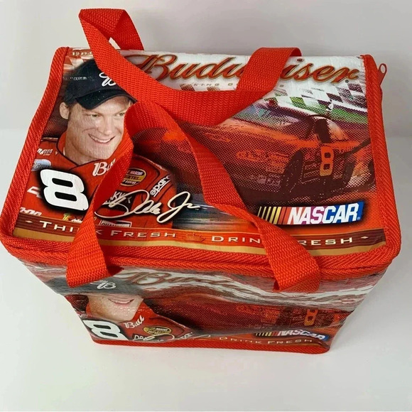 Dale Earnhardt Jr Budweiser COOLER -24 Can Insulated Soft Sided  Bag Nascar - Picture 4 of 8